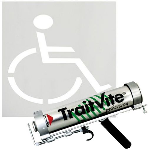 Kit Marquage Handicapé Traitvite - Kit pochoir symbole Handicapé image 1