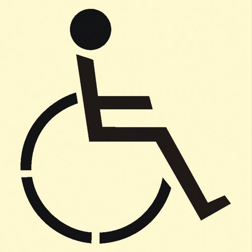 Pochoir PVC Symbole Handicapé - Pochoir industriel