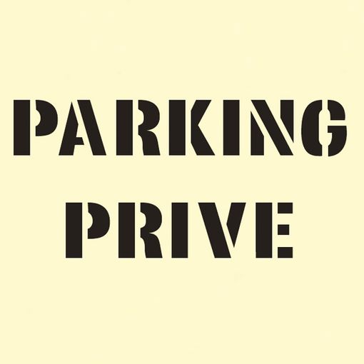 Pochoir PVC Parking Privé