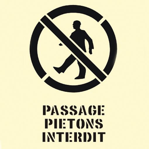 Pochoir PVC Passage Piéton Interdit image 1